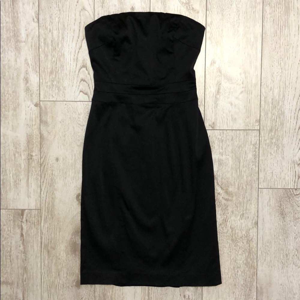 ESPRIT satin strapless bustier bodycon dress 4